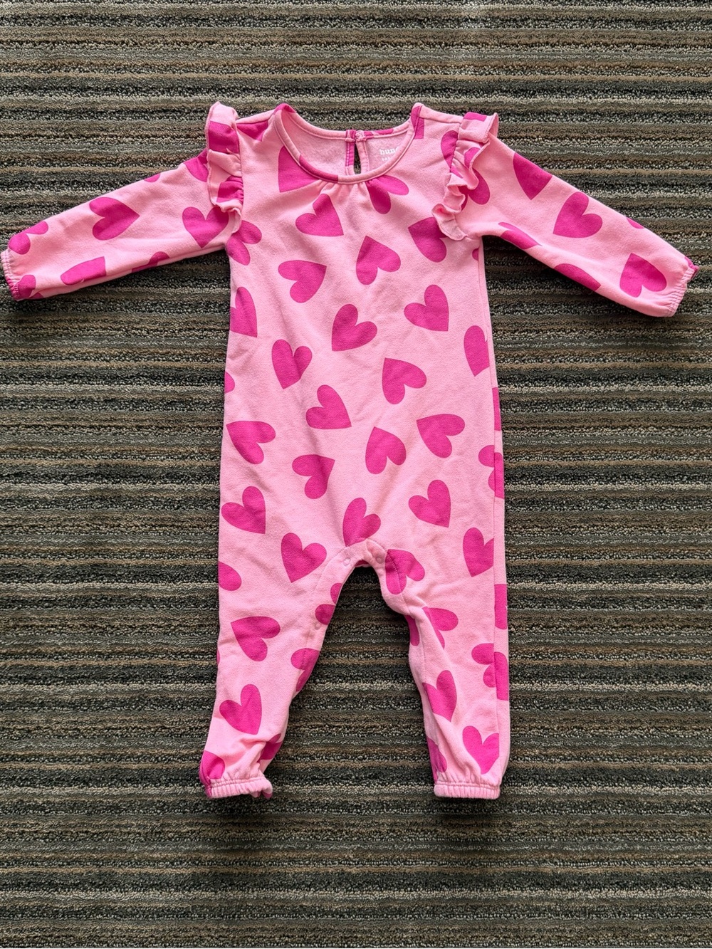 The Children's Place Toddler Girl Pink Heart Print Romper